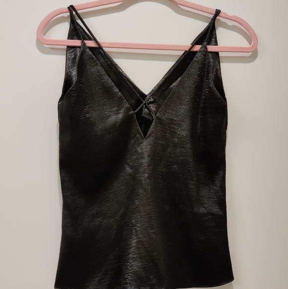 H&M V-neck satin camisole black - Picture 10 of 11